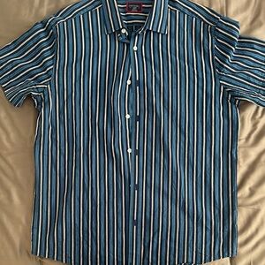 UNTUCKit Men's Blue Striped Shirt